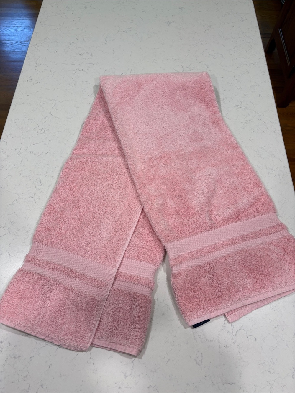 Ralph Lauren Pink Terry Bath Towel - Picture 3 of 4